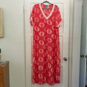 This is a 100% silk dress/coverup by Calypso St Barth for Target.
